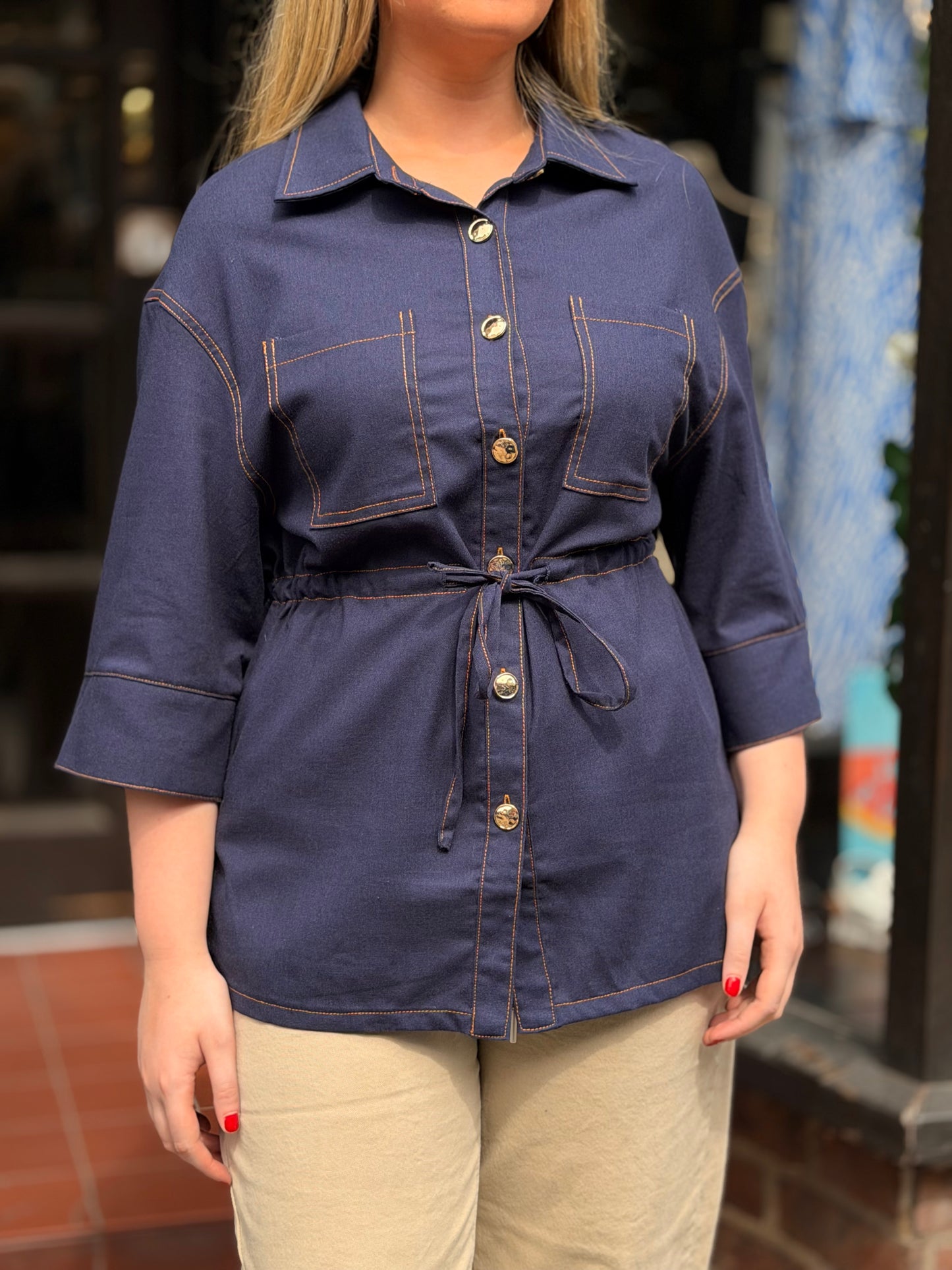 ELLA- D/STRING D/LOOK SAFARI JKT