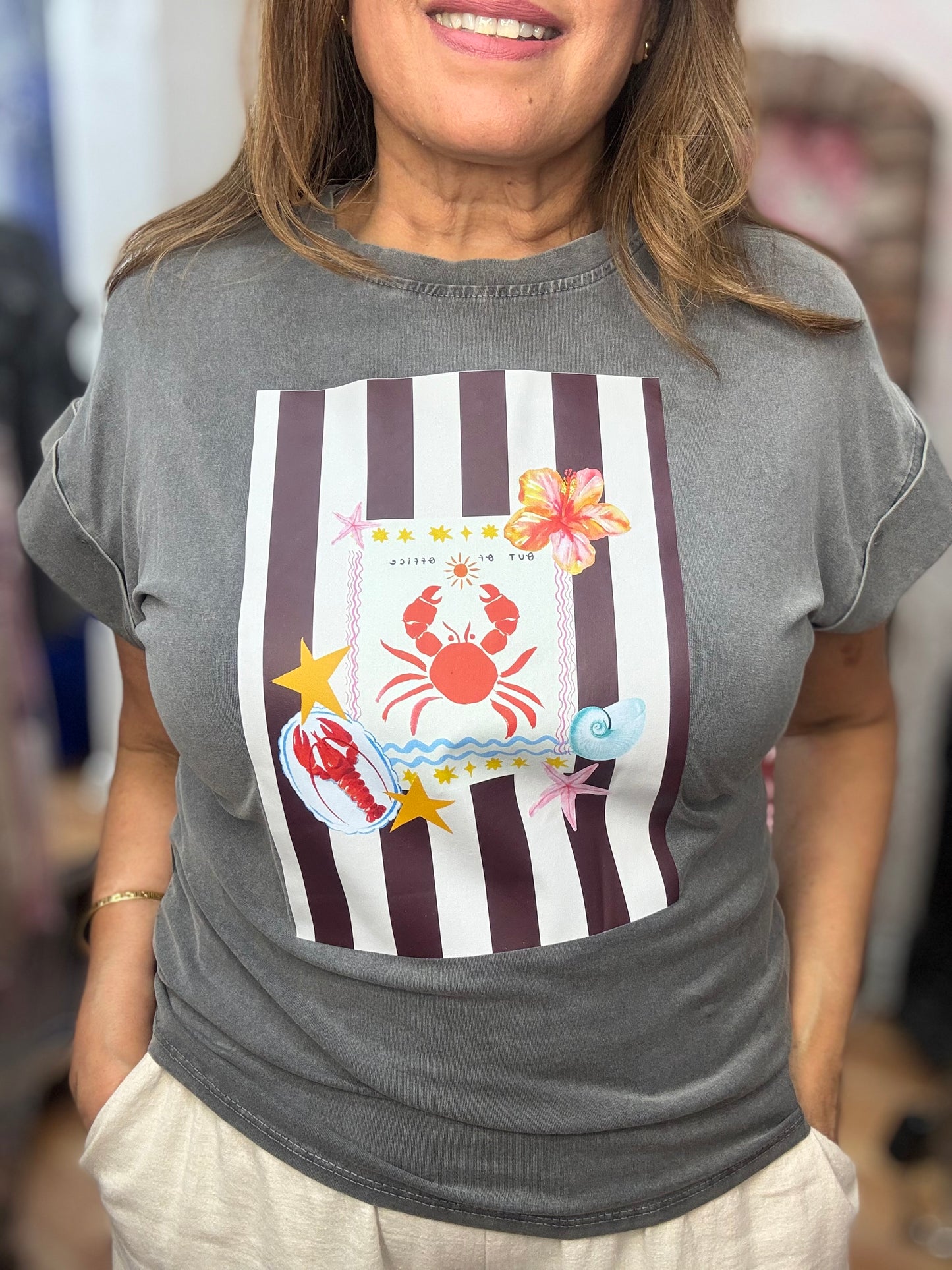 KIZZY-LOVE ANIMALS SLOGAN TEE
