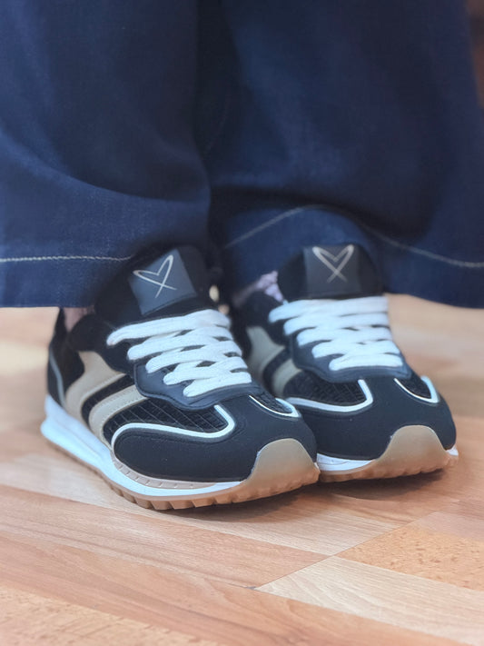 LUNAR-JAZ VELOUR MIX TRAINER-BLACK
