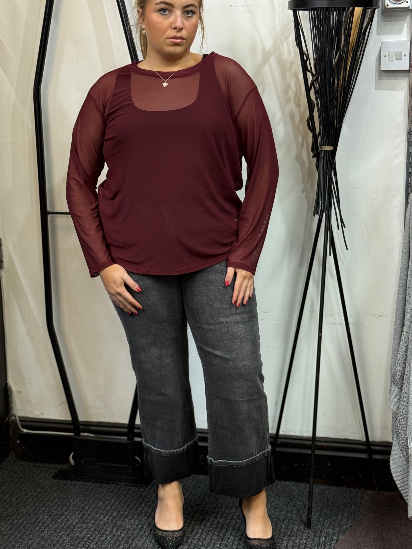 BLISS-PLAIN MESH TOP/CURVE -