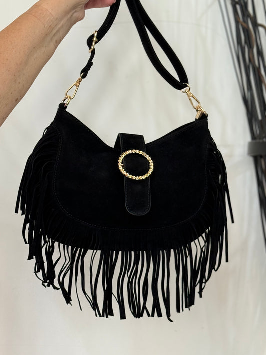 LOLA - SUEDETTE TASSLE BAG