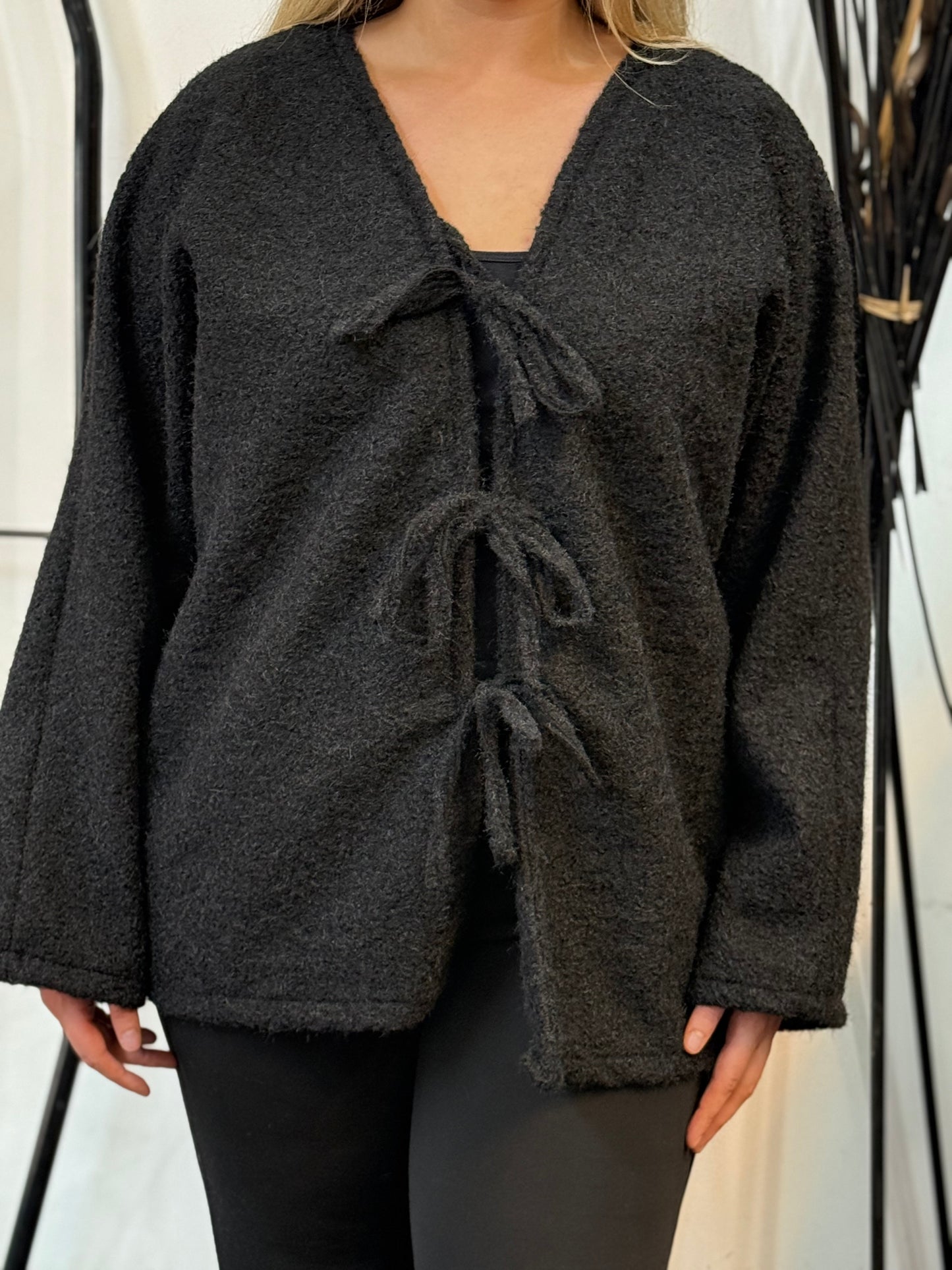 CARSON-TASSLE TIE O/SIZE JACKET-#BlackFridaySale -