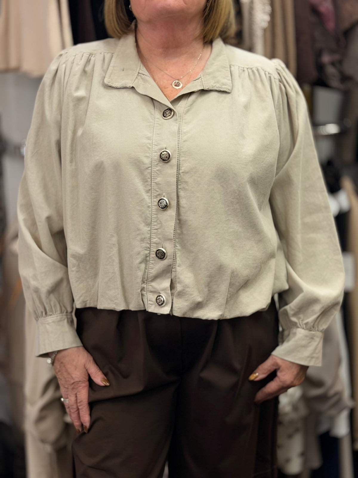 PEYTON- NEEDLECORD PUFF JACKET