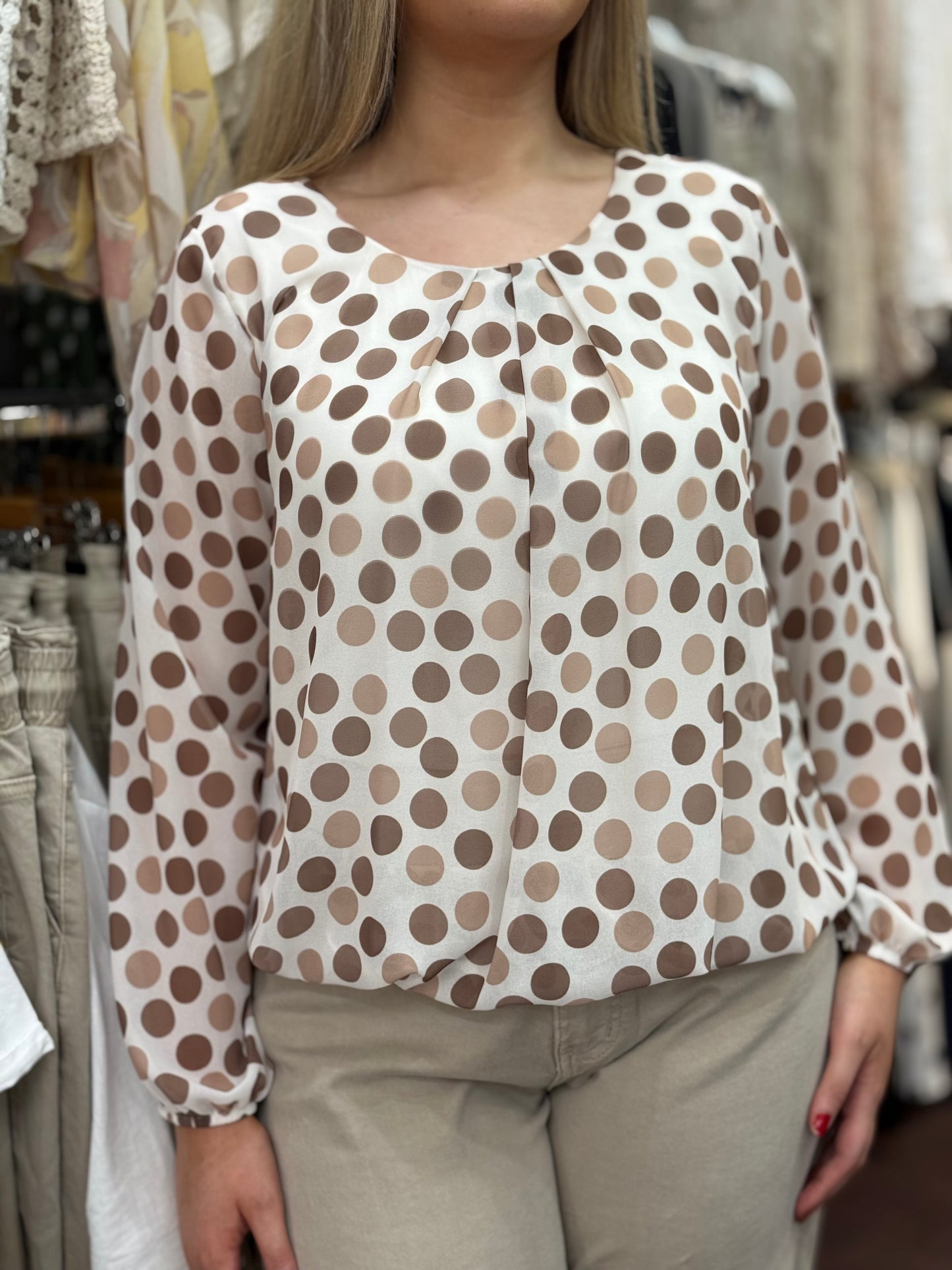SAMIE- PATTERN BUBBLE TOP