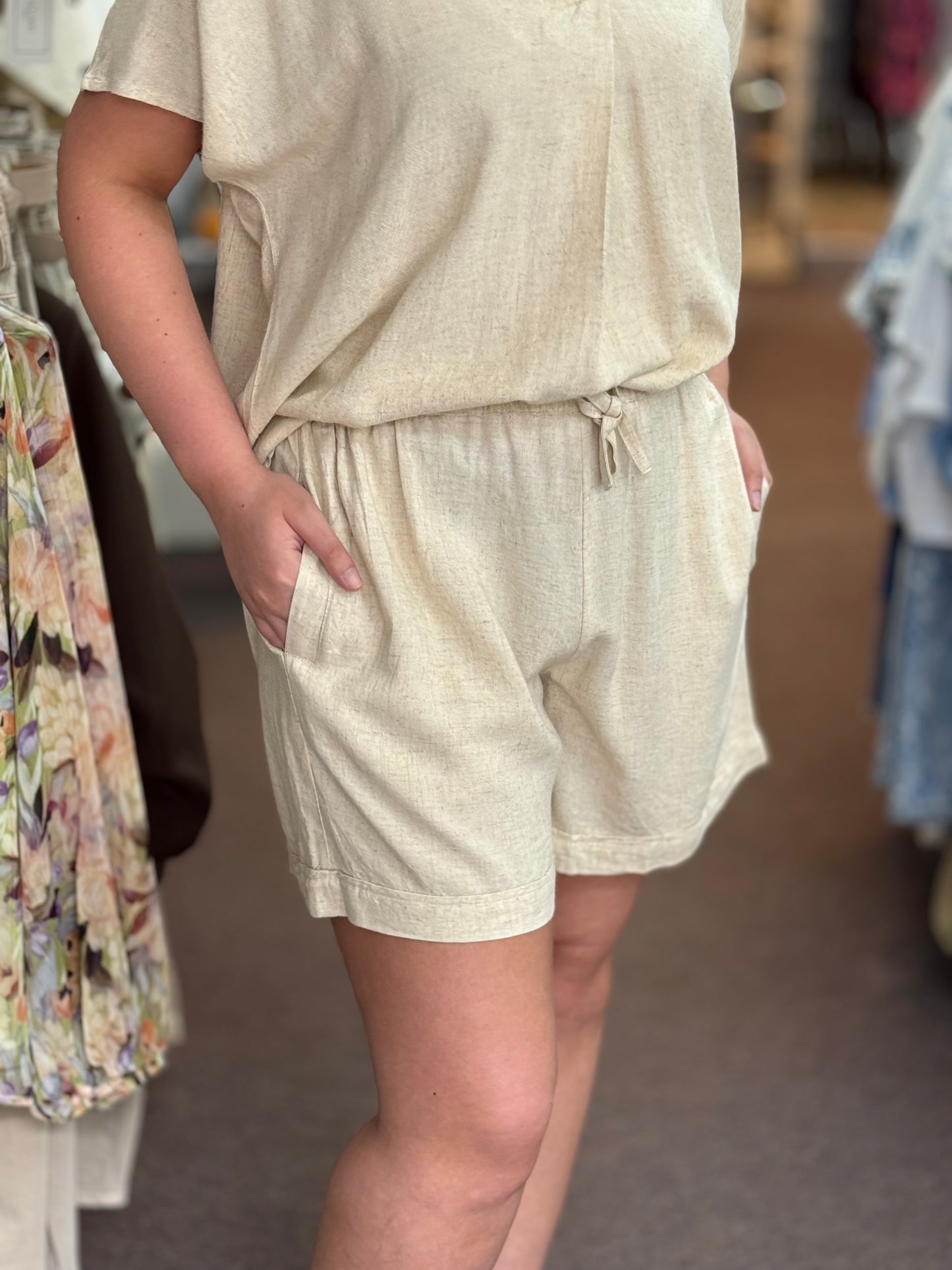 FRANSA- JETT LINEN CO ORD- SHORTS