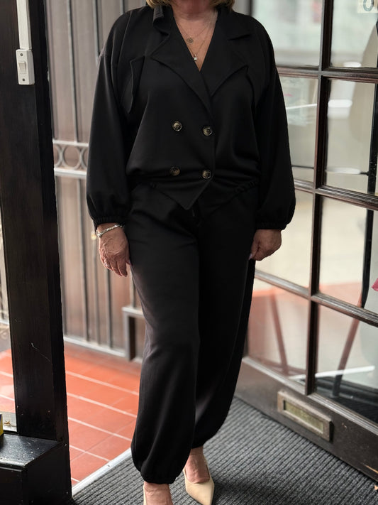 KENNEDY- DOUBLE BREASTED JKT LOUNGE SET - fits size 12-18