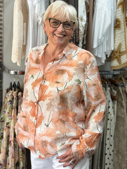 PAIGE- FLORAL BOW BACK BLOUSE