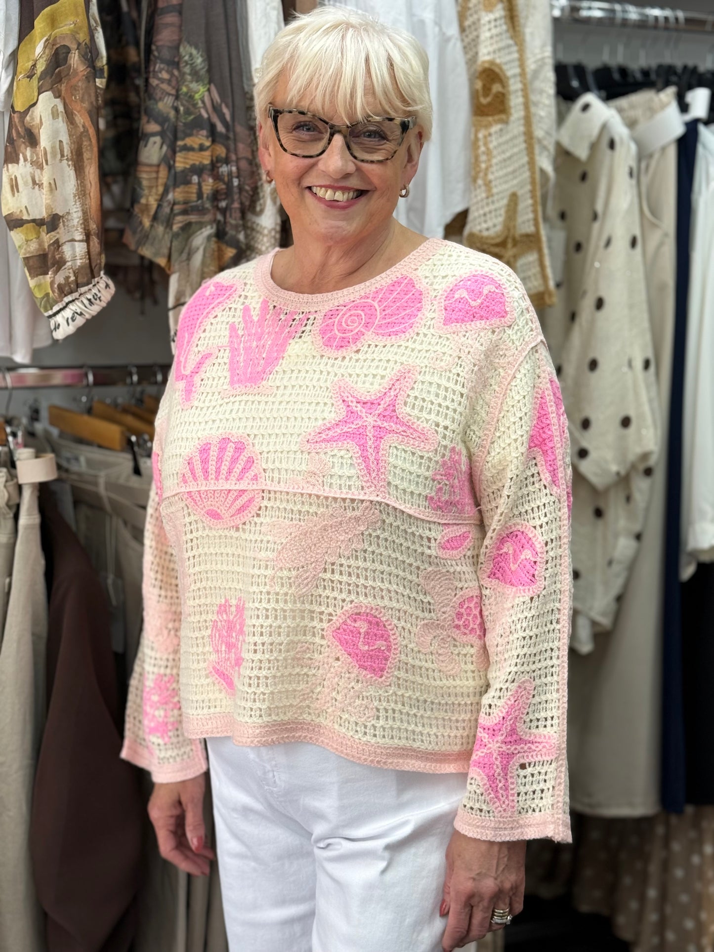TAYLOR-SEALIFE CROCHET TOP