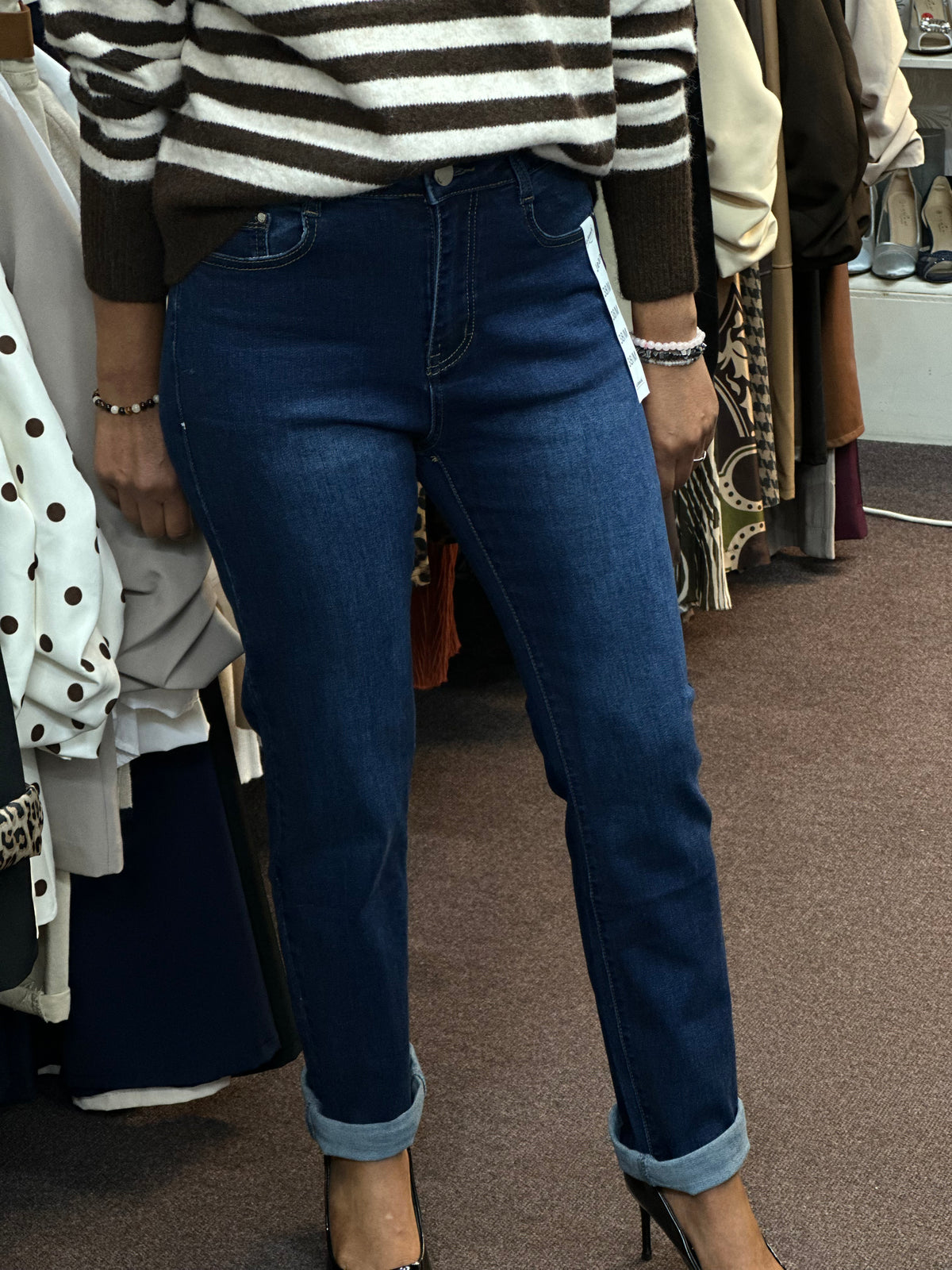 CHARLOTTE- GSMACK-SLIM LEG JEAN-MID DENIM