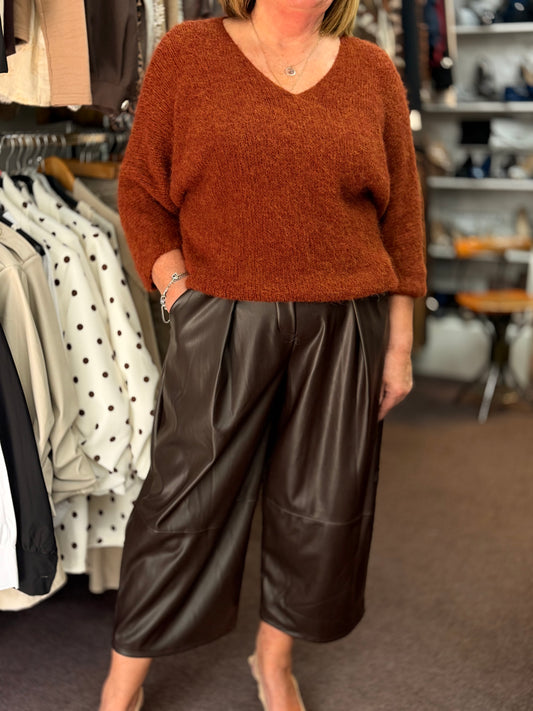 NOEMI-V/NECK SOFT KNIT JUMPER