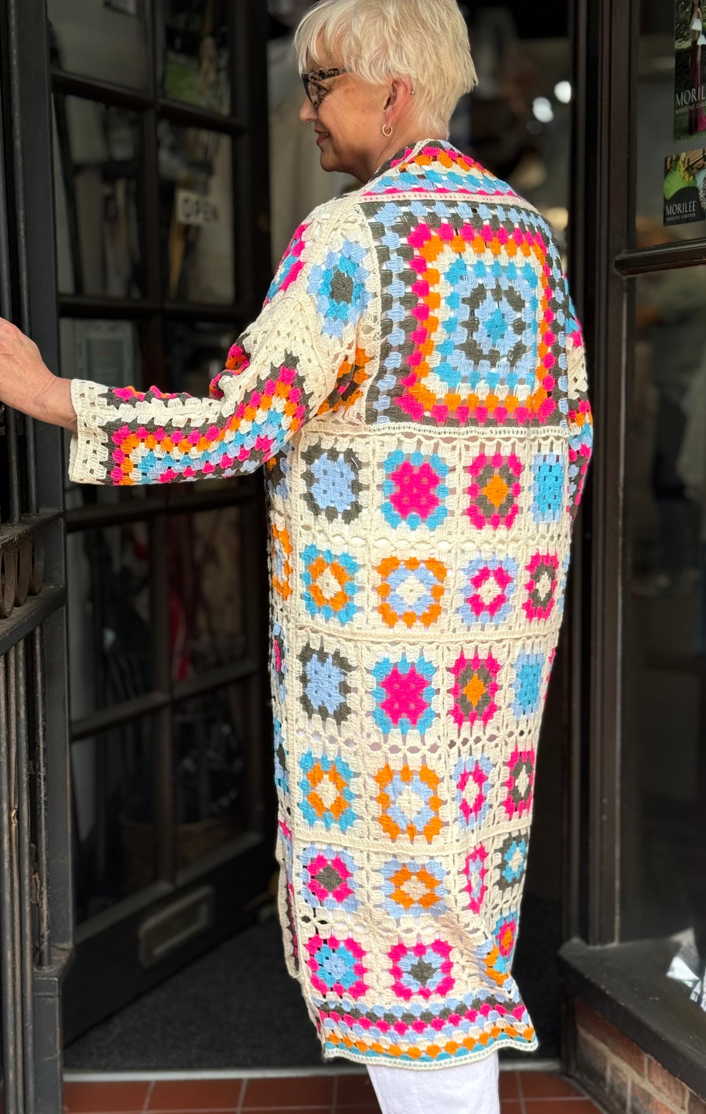 RIA- LONGLINE CROCHET CARDI JKT