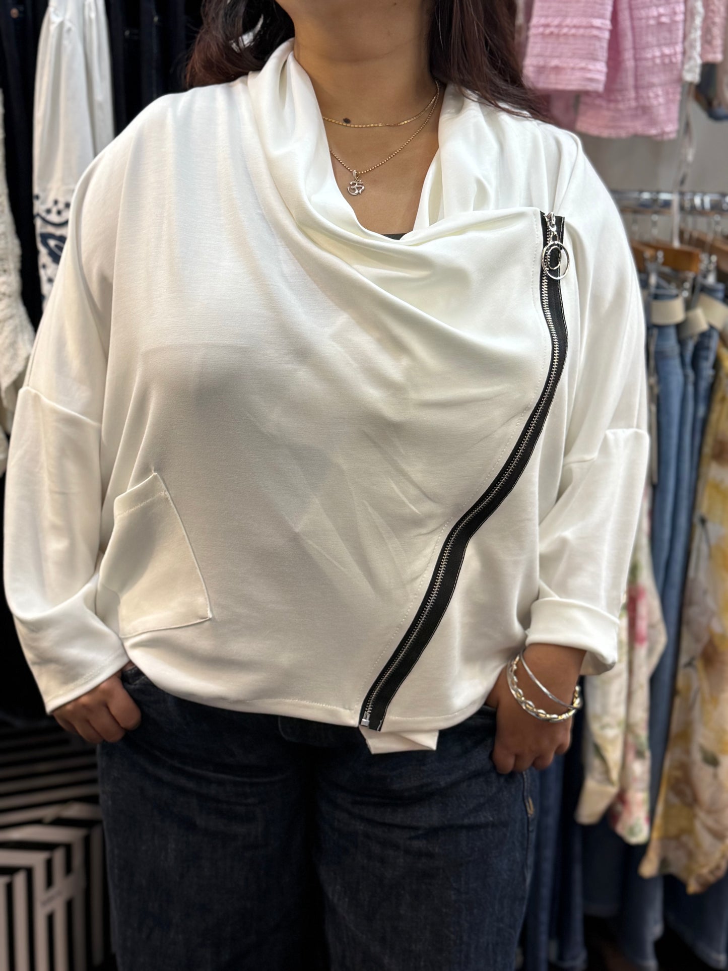 MARCIE-SIDE ZIP O/S JACKET
