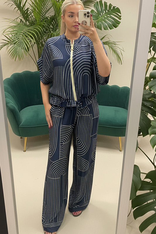 ZARI- DECO SATIN CO ORD SET