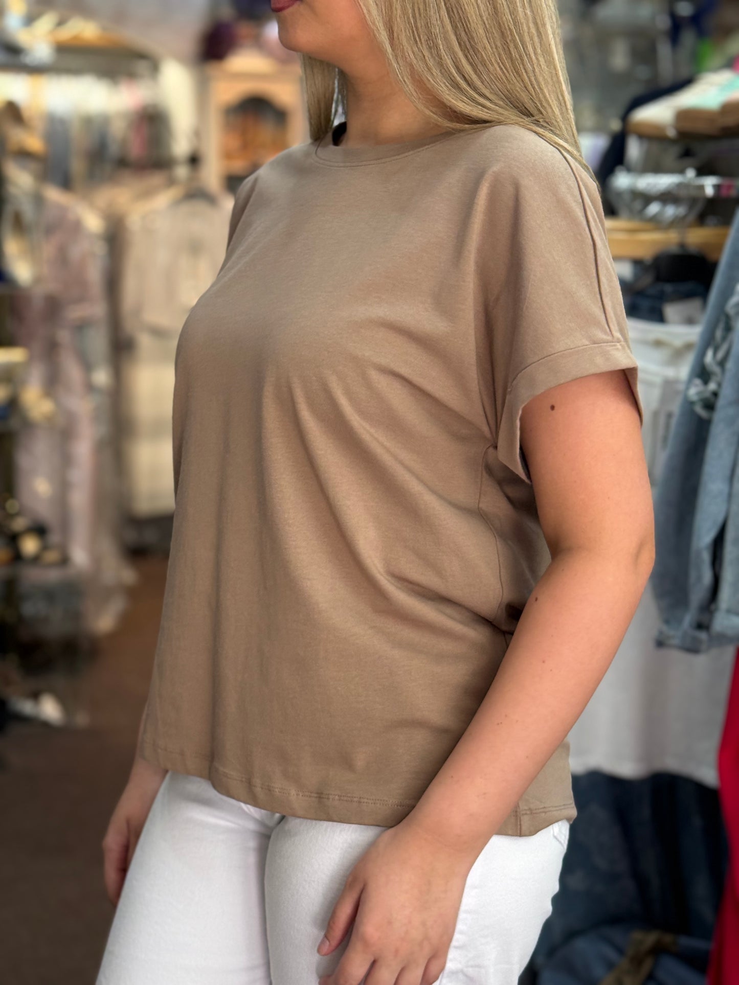 FRANSA-FEBA RNCK TEE-TAUPE