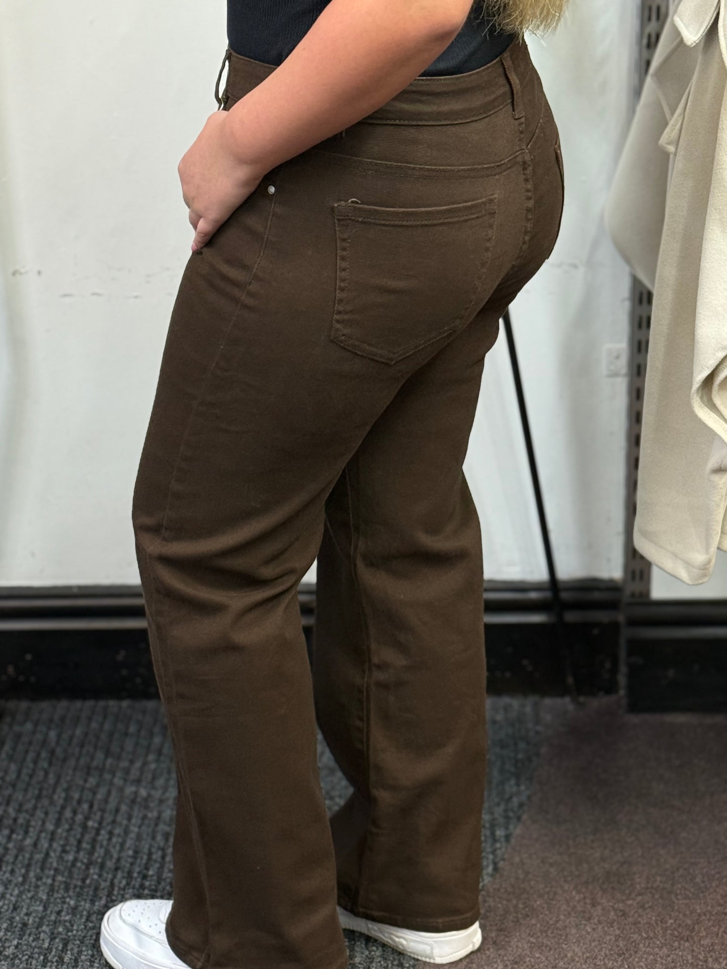 INDIE-GSMACK WIDE LEG JEAN-BROWN