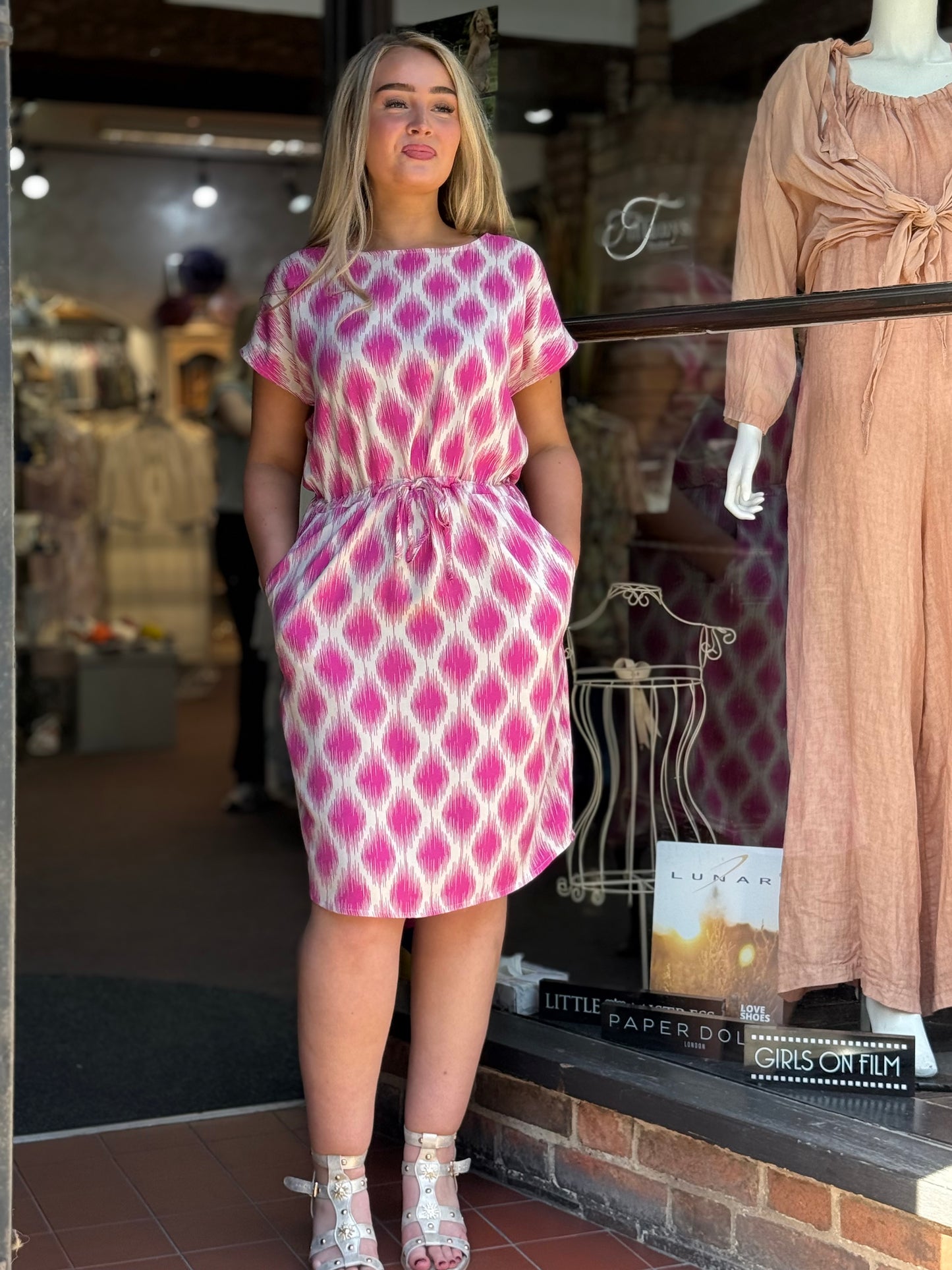 BYOUNG-JOELLA OGEE PRINT PULL DRESS-