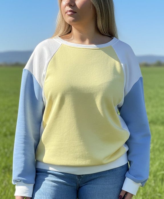 PHILLY- PANEL SCUBA SWEATSHIRT TOP