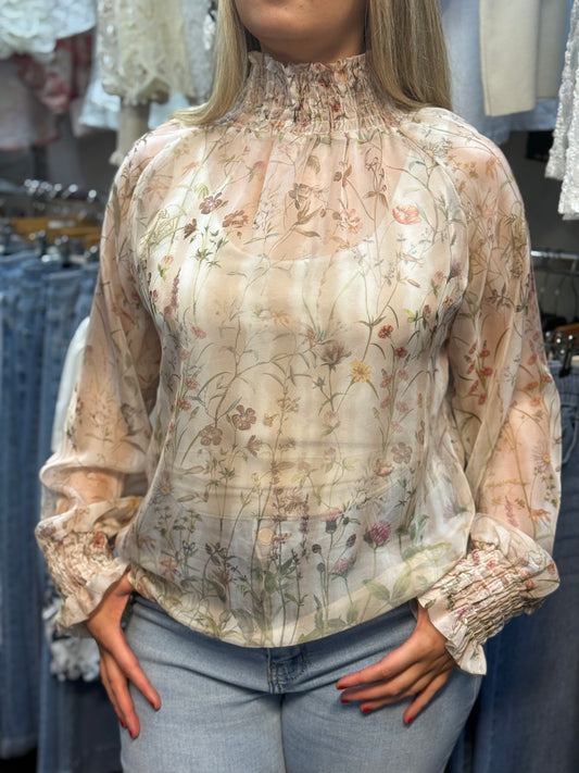 VERITY-PRINTED SEARRING NECK TOP #SunshineSALE