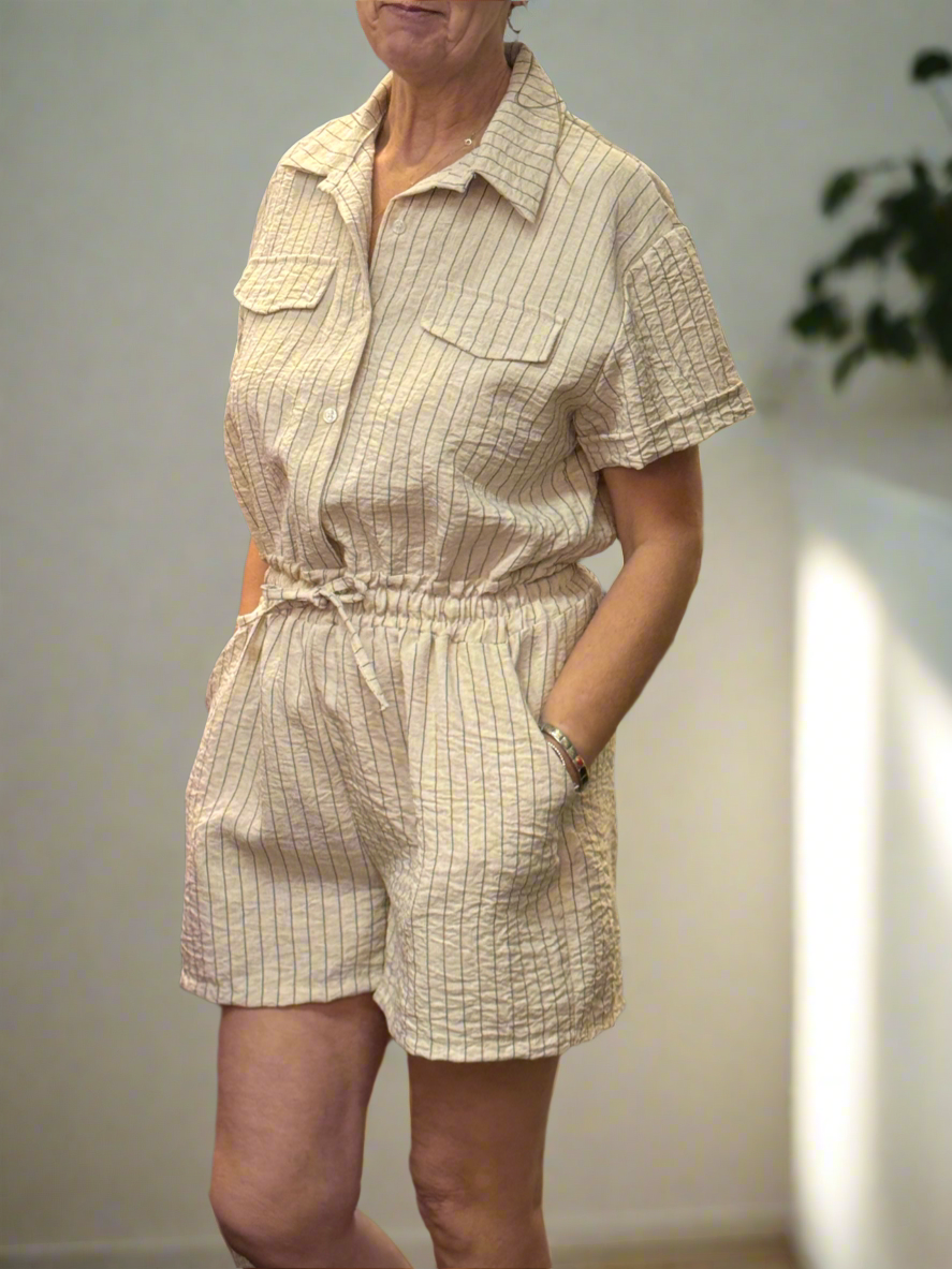 SOFIE- PINSTRIPE PLAYSUIT