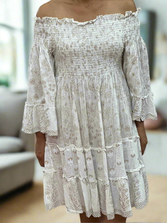 PEARL DETAIL SMOCK-#SALE