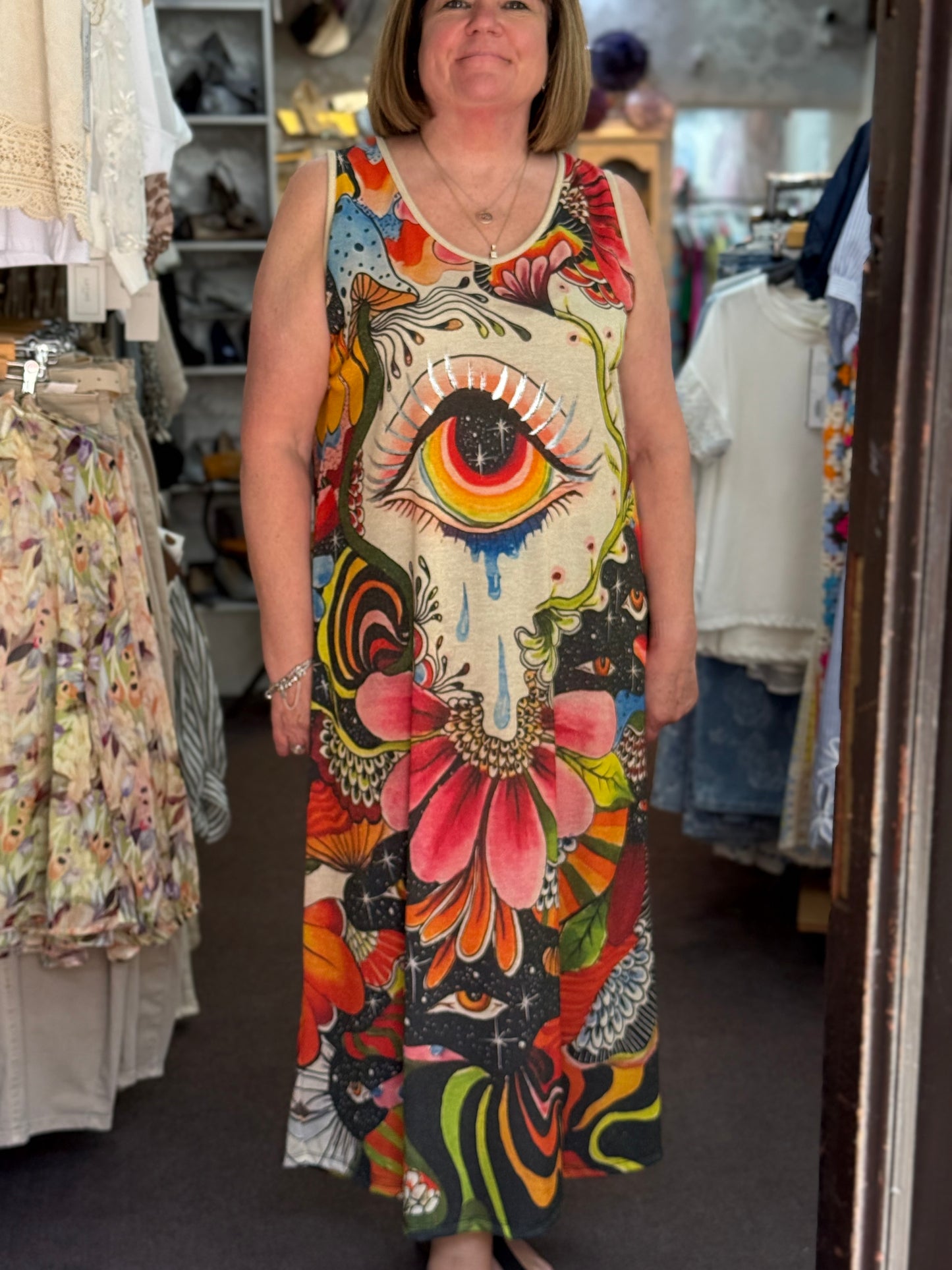 PALOMA-ORNA SHIMMER S/L DRESS #SunshineSALE