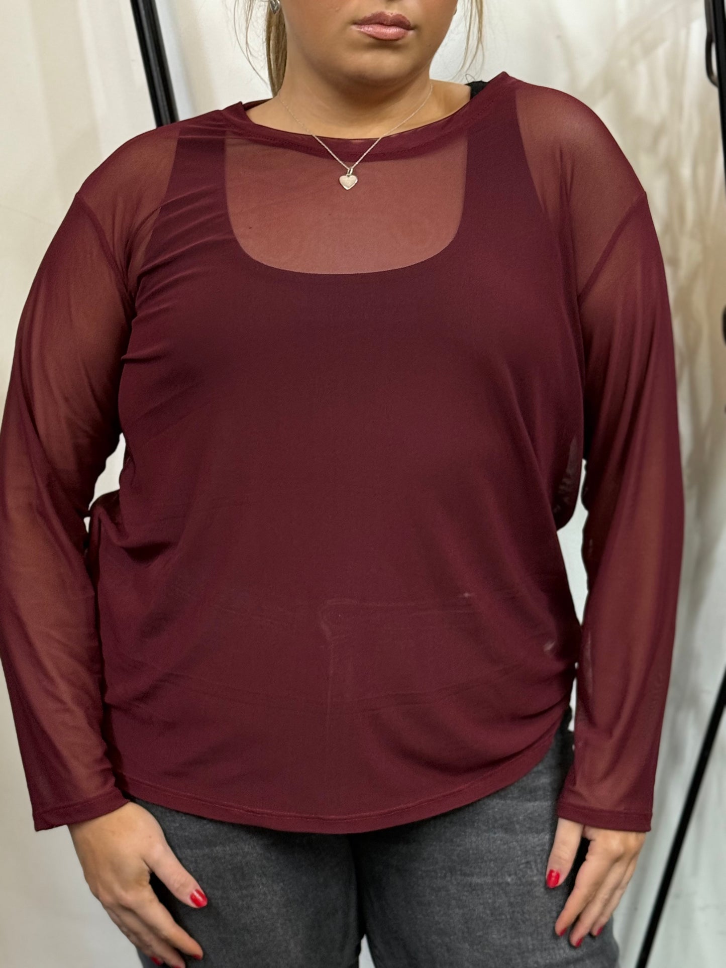 BLISS-PLAIN MESH TOP/CURVE -