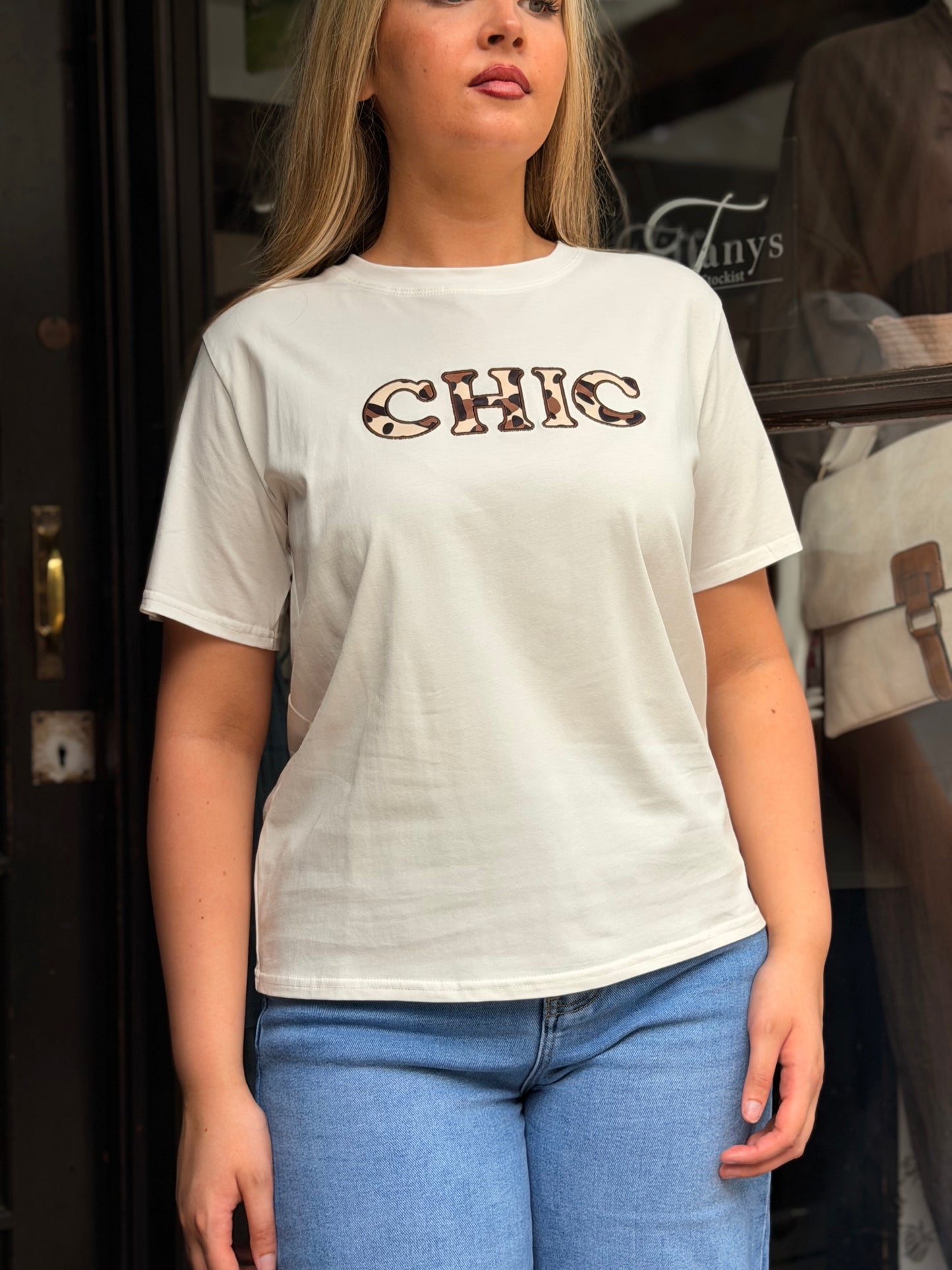 SLOGAN TEE-CHIC ANIMAL
