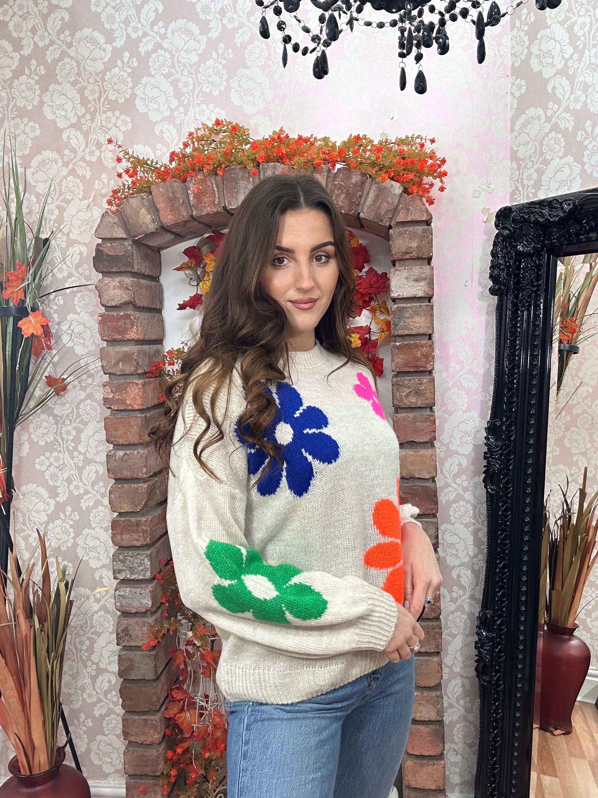 FLOWER JUMPER - DAISY-BANKHOLIDAY PAYDAY SALE🛍