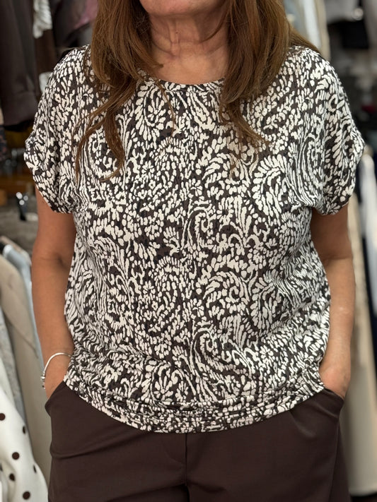 FRANSA- SILKY SEEN AURA TEE TOP