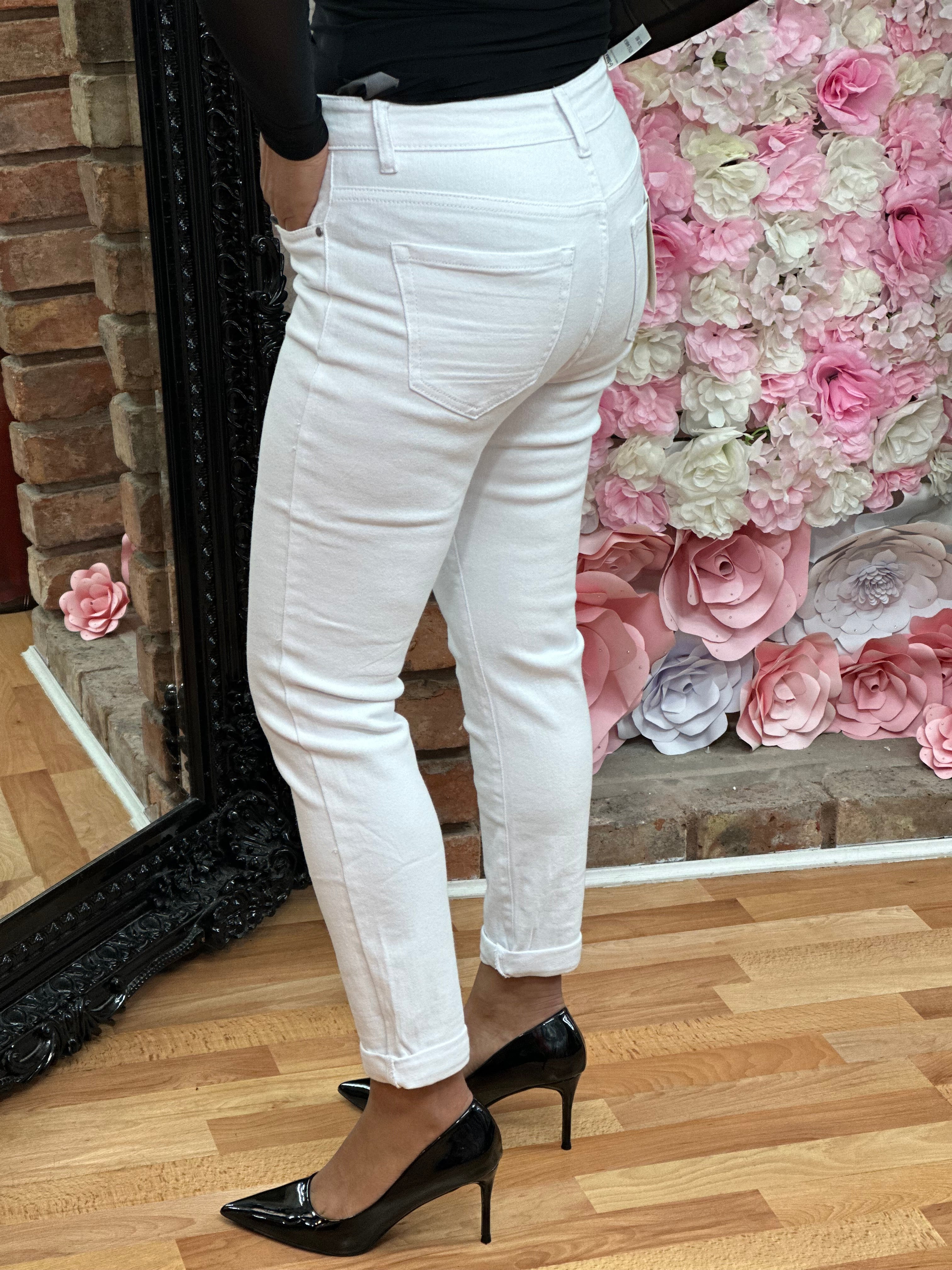 G-SMACK CLASSIC MOM FIT-WHITE