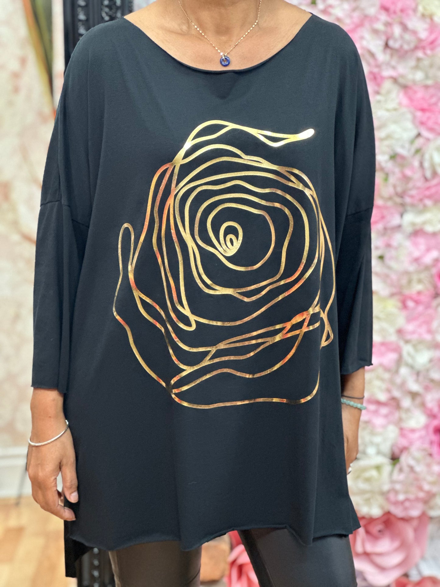 GOLD ROSE L/S TEE TOP