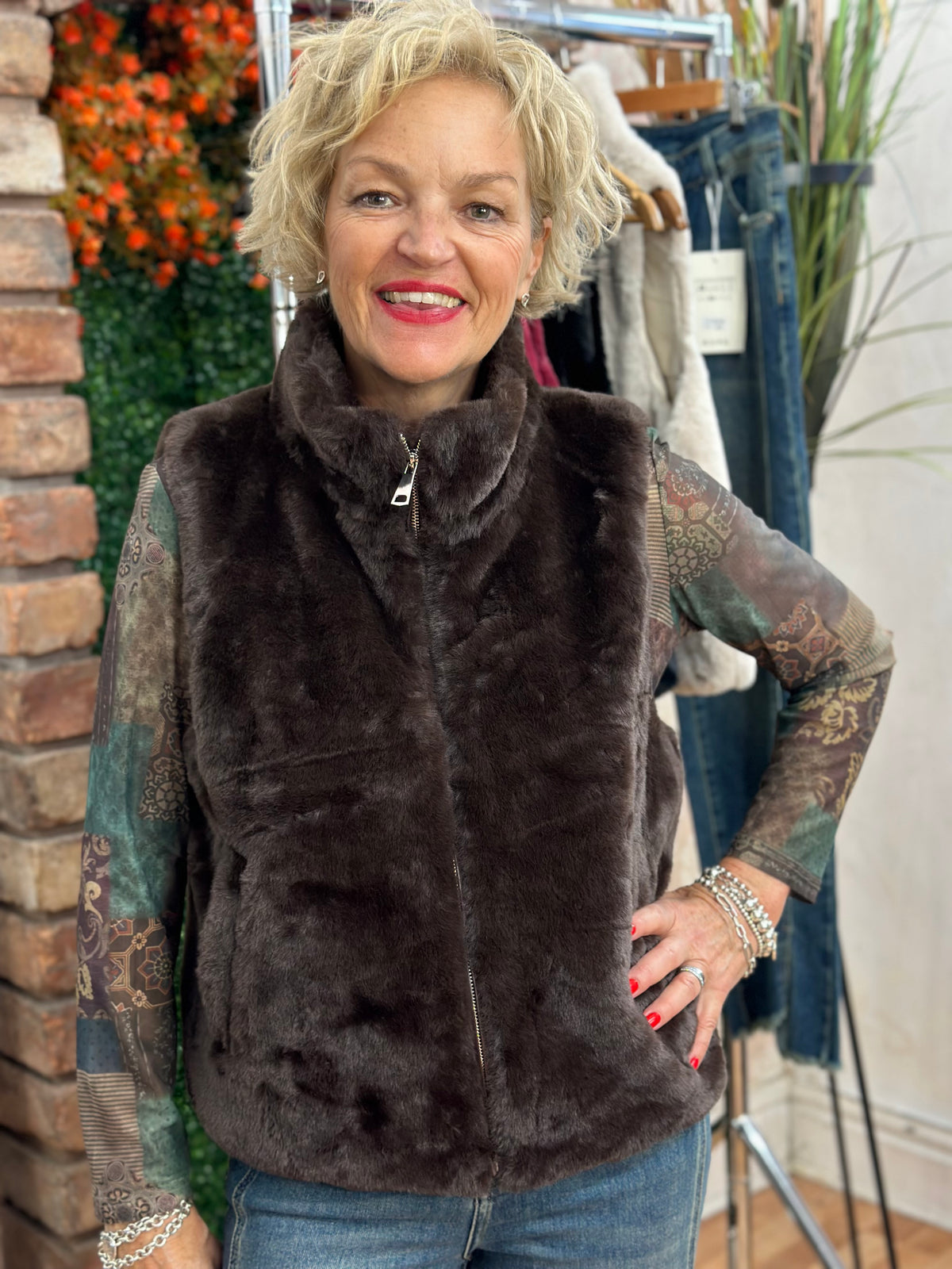 DENVER- FAUX FUR GILLET