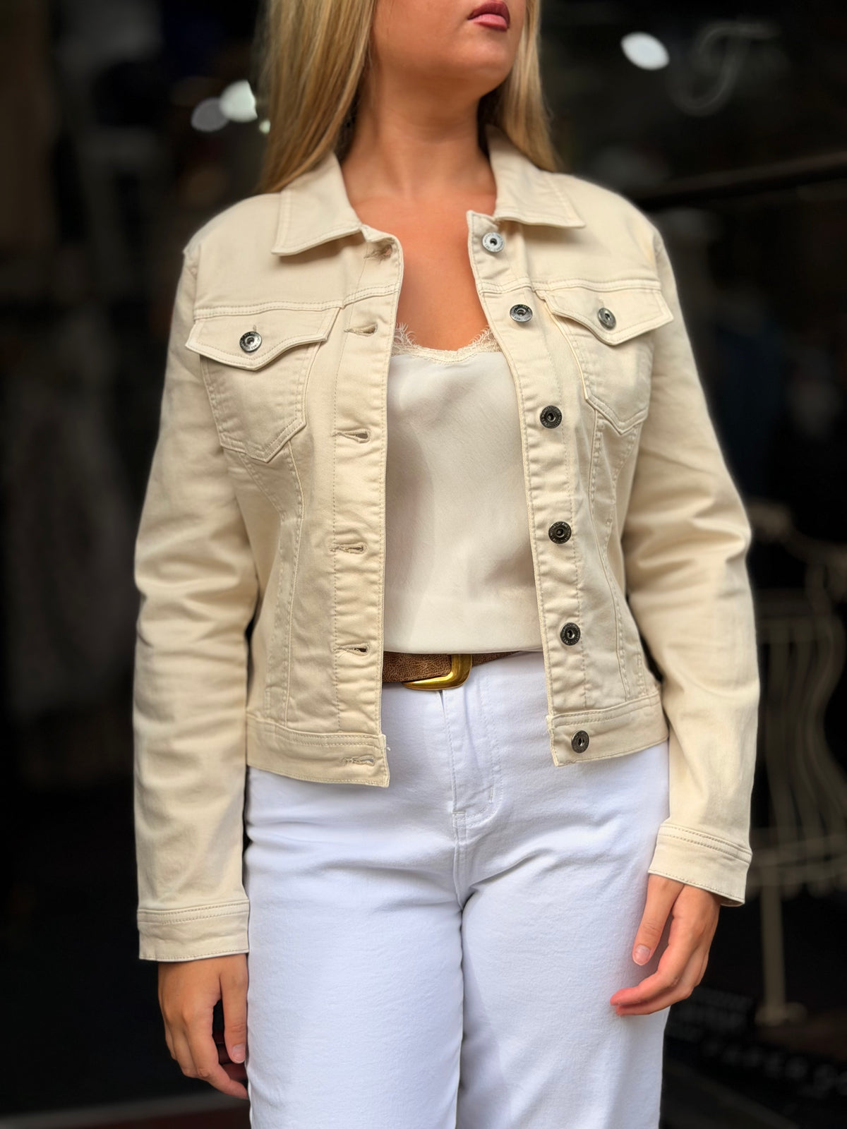 KERRY-COLOURED DENIM JACKET-LEMON #EndOfSeasonSale