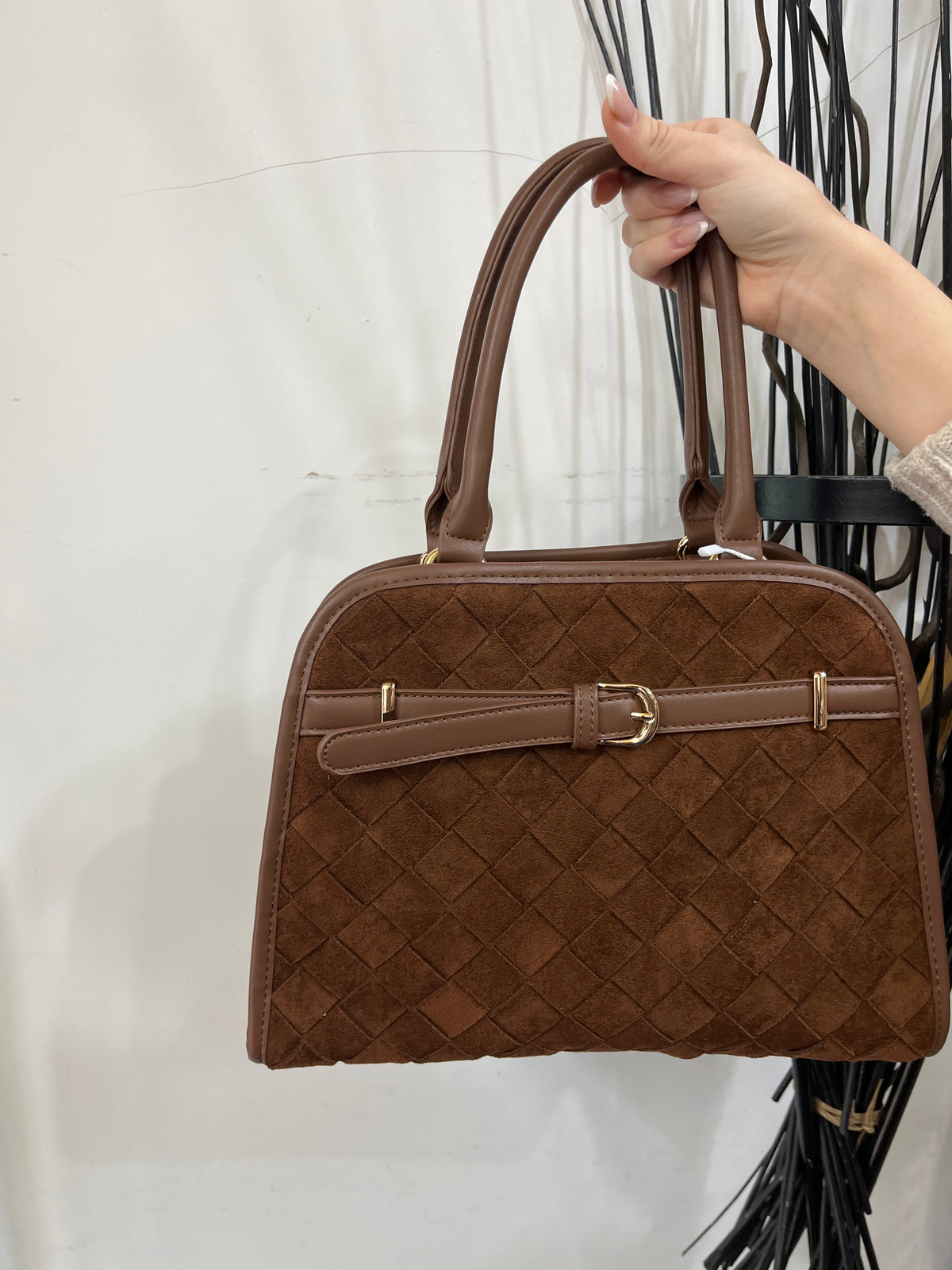 DARCY-SUEDETTE LATTICE H/BAG-2609