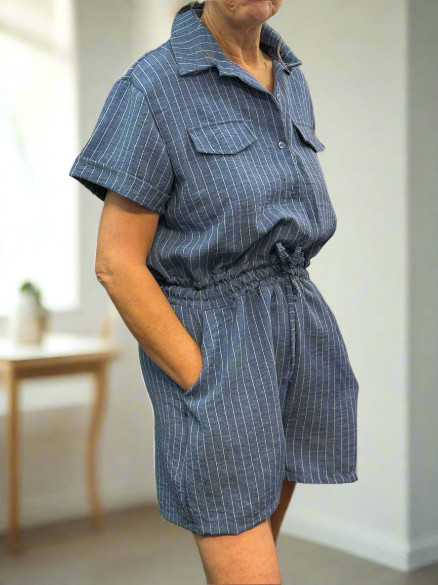 SOFIE- PINSTRIPE PLAYSUIT