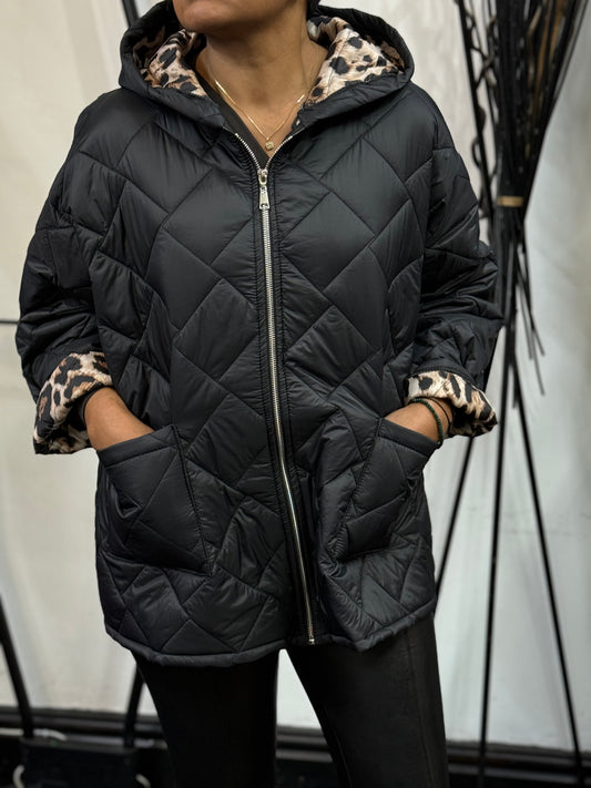 BRODIE PLAIN QUILTED HOODY JACKET-