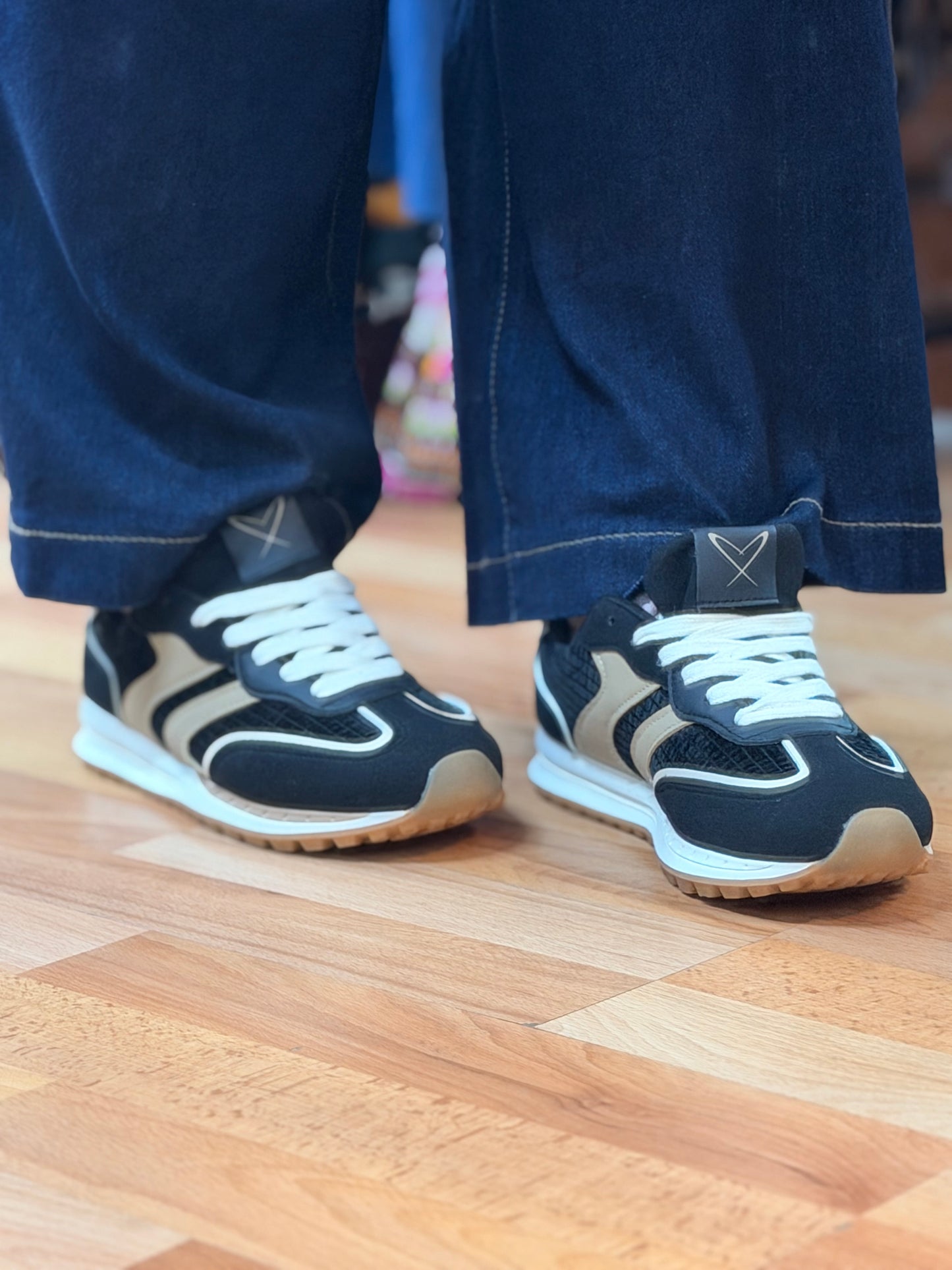 LUNAR-JAZ VELOUR MIX TRAINER-BLACK