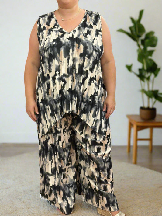 CHESCA PLEATS -ADA PRINT CO-ORD-CURVE #SunshineSALE