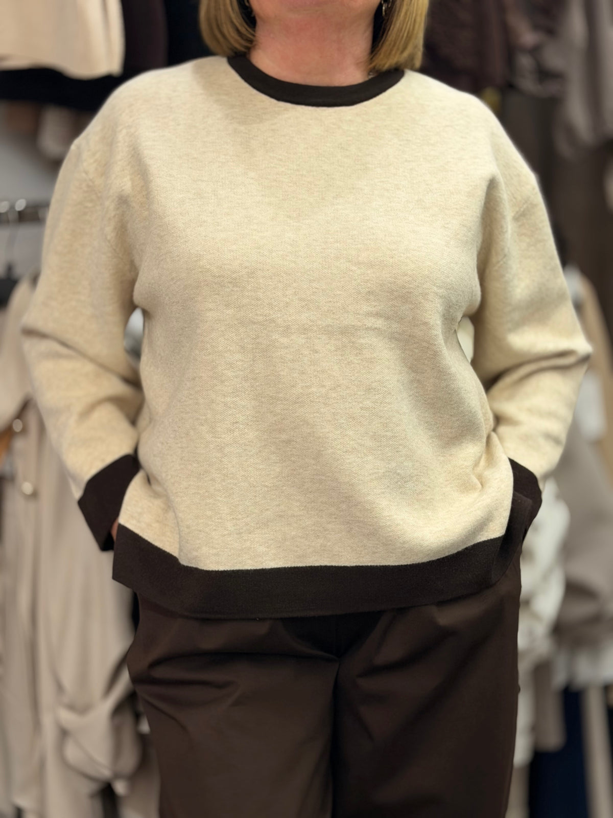 AIDEN- PREMUIM KNIT CONTRAST TRIM  JUMPER