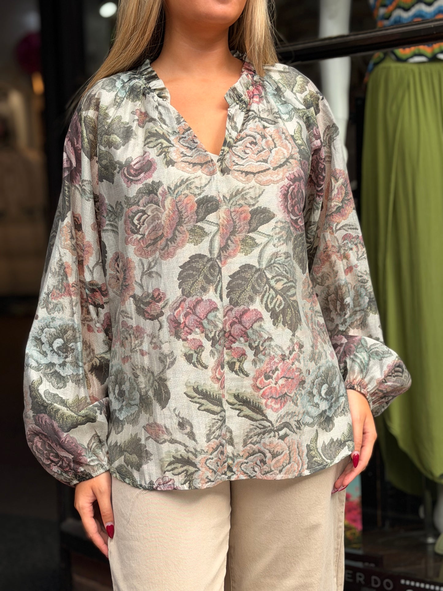 ANDI-DIGI SILKY PRINT TOP