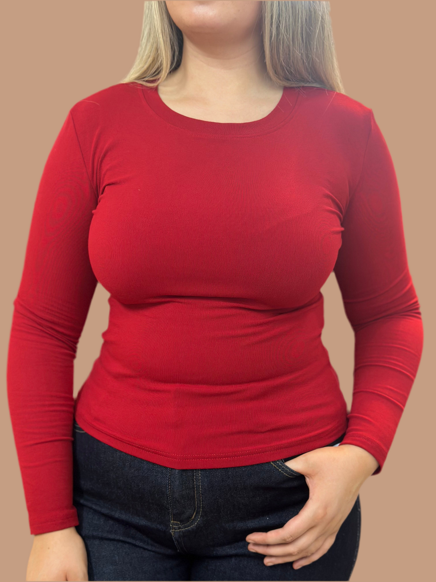 MWBASIC ALIE ROUND NECK LONG SLEEVED TOP