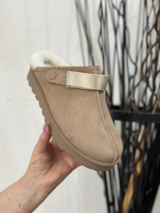 LUNAR-ODESSA ADJUST STRAP SLIPPER- MINK