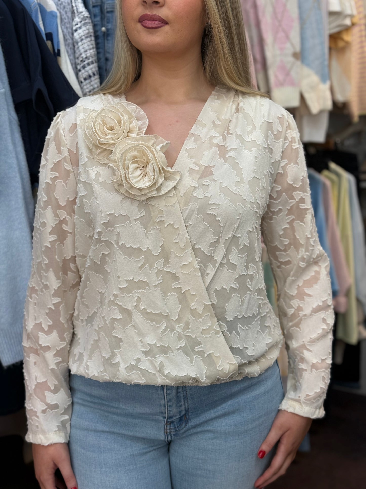 FREYA- DEVOURE WRAP BLOUSE