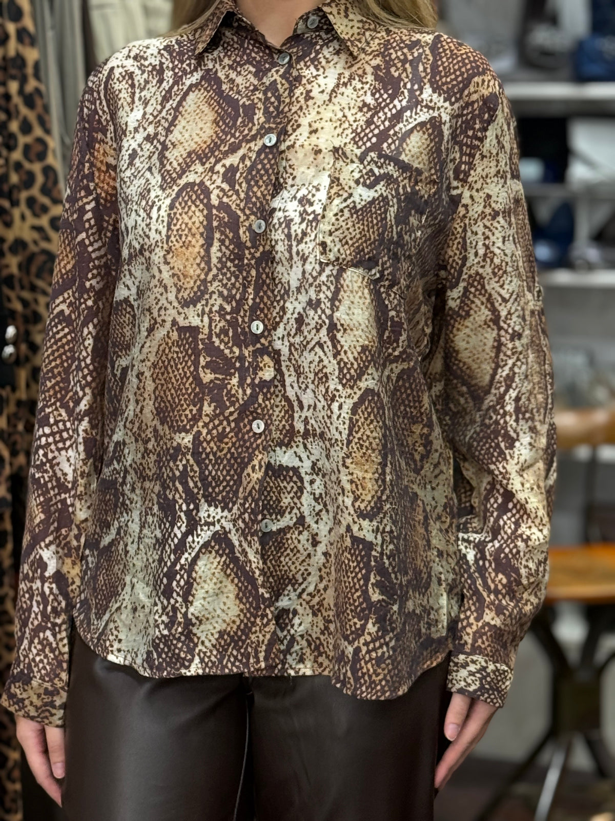 EDEN-SNAKE PRINT SHIRT