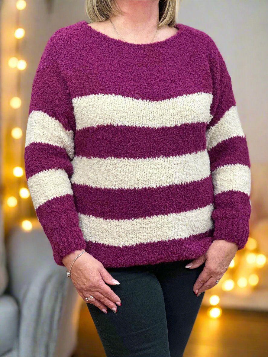 LORRI - POPCORN STRIPE JUMPER- #YearEndSale