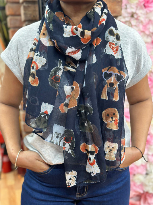 SUNGLASSES DOG SCARF - ALL COLOURS