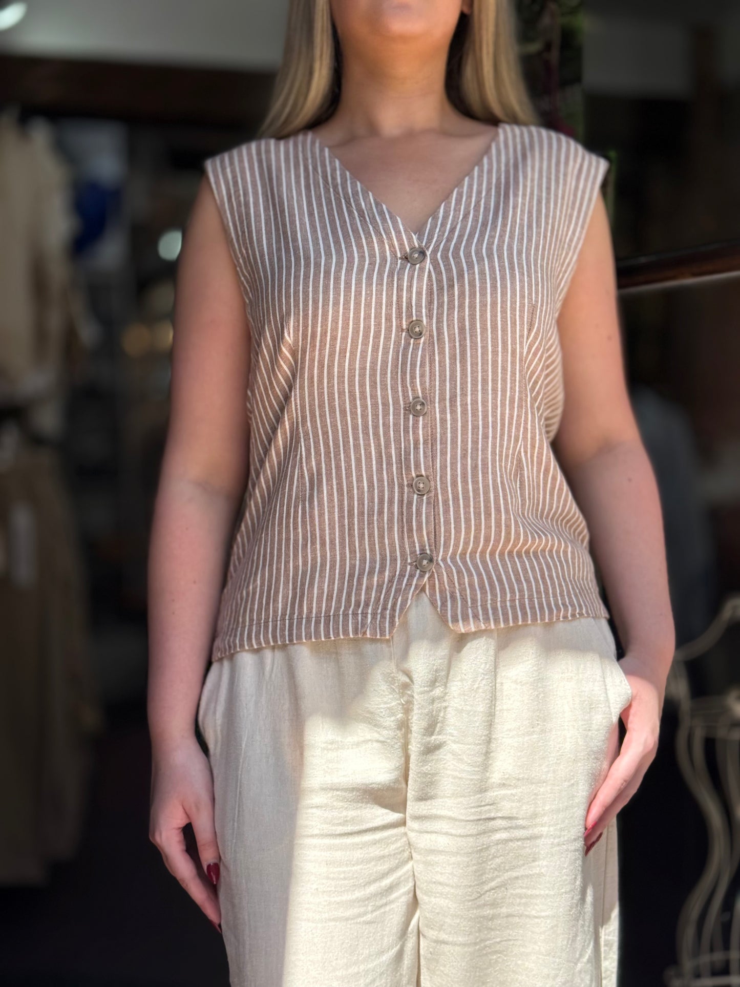 BYOUNG-FALAKKA WOODSMOKE STRIPE W/COAT