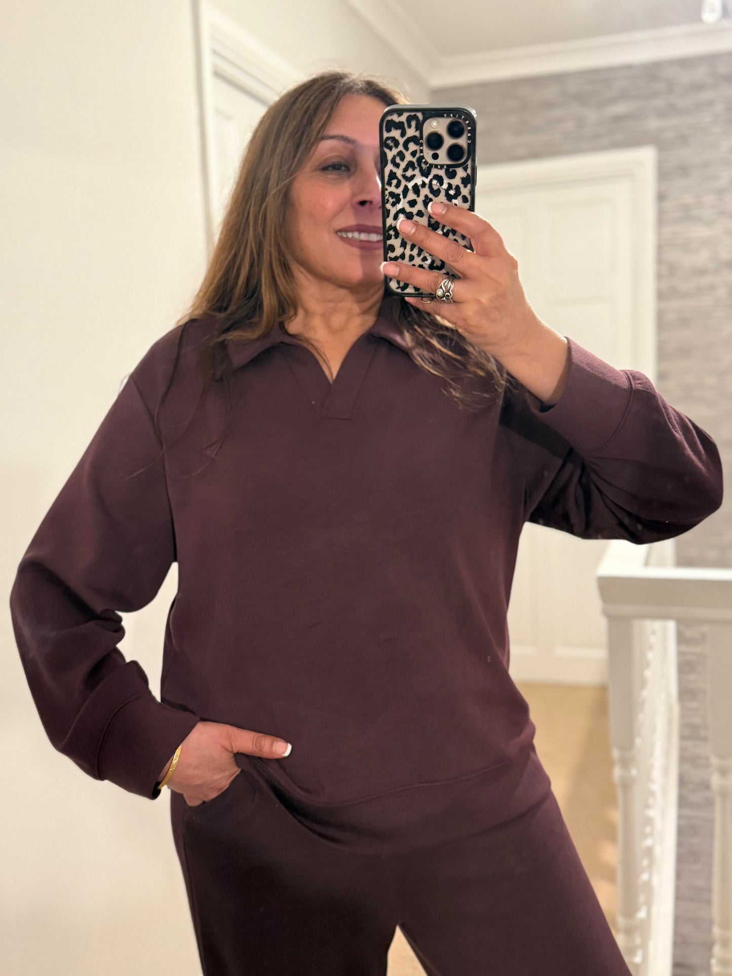 FRANSA-AURORA COLLAR SWEATSHIRT-CO-ORD- FLASH BFSALE