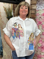 Load image into Gallery viewer, ID GIRL PRINT SHIRT-
