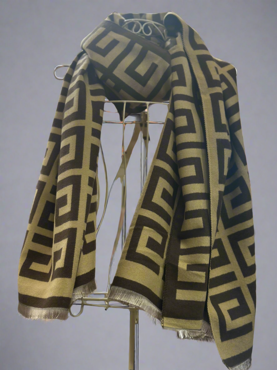 FF INSPIRED- REVERSIBLE SCARF- CASHMERE BLEND